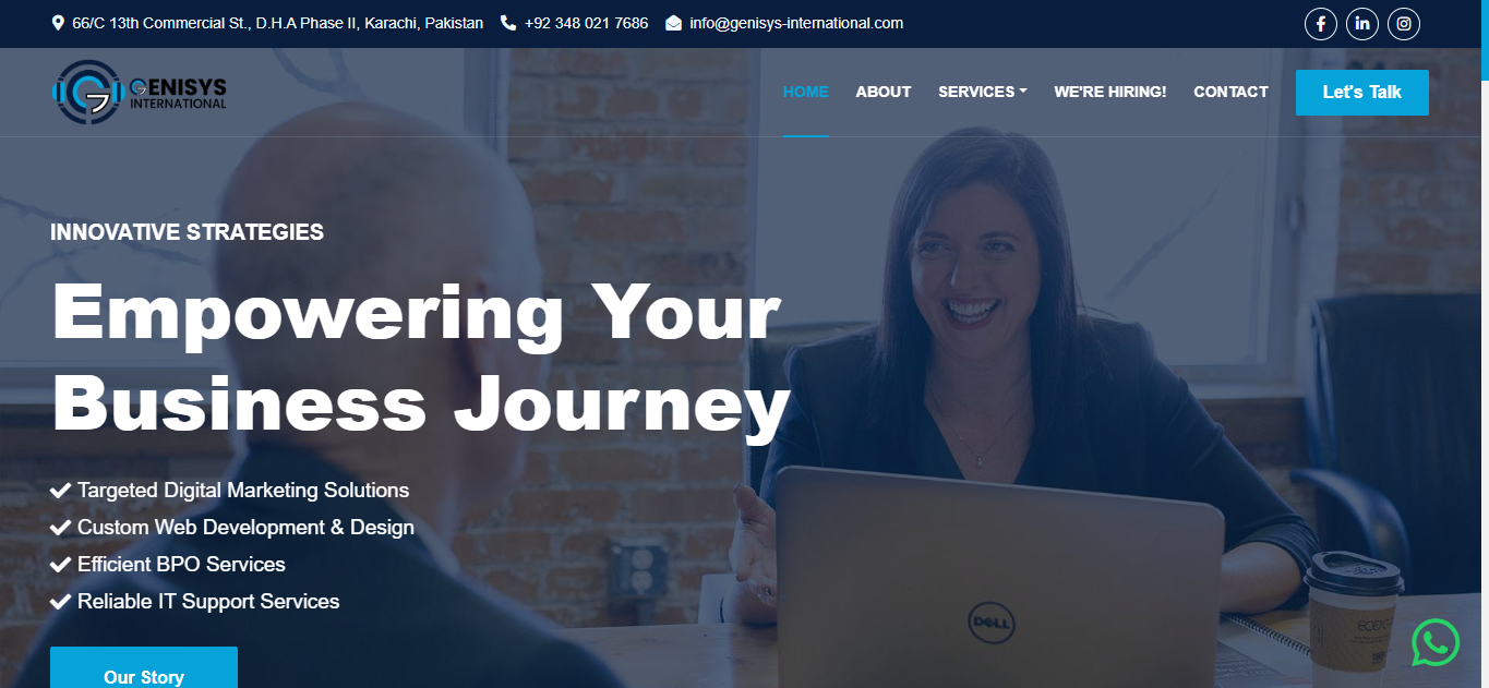 BPO Website – Genisys International - Web Development Project by Mohammad Ali