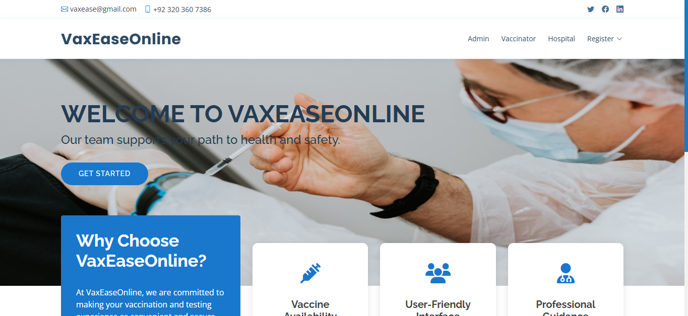 VaxEaseOnline - Web Development Project by Mohammad Ali