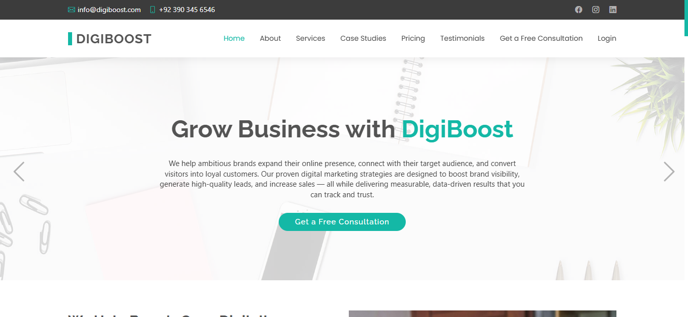DigiBoost - Web Development Project by Mohammad Ali
